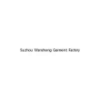 Suzhou Wansheng Garment Factory