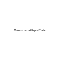 Oriental Import/Export Trade