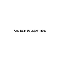 Oriental Import/Export Trade