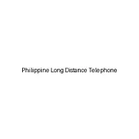 Philippine Long Distance Telephone