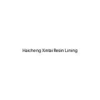 Haicheng Xintai Resin Lining