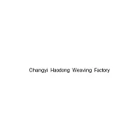 Changyi Haodong Weaving Factory