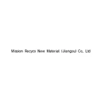 Mission Recyco New Material (Jiangsu)