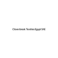 Cloverbrook Textiles Egypt Sae