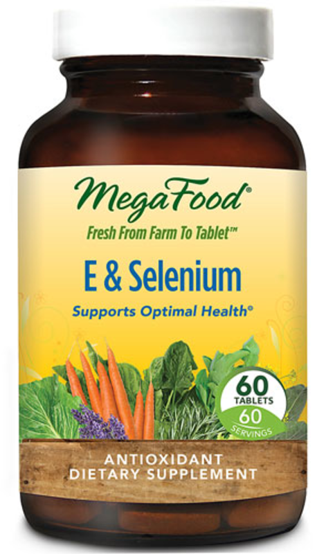 The MegaFood E & Selenium -- 60 Tablets product image