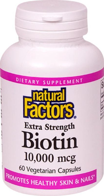 The Natural Factors Extra Strength Biotin -- 10000 mcg - 60 Vegetarian Capsules product image