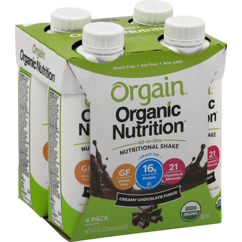 The Orgain Organic Nutrition Complete Protein Shake Creamy Chocolate Fudge - 4 PK product image