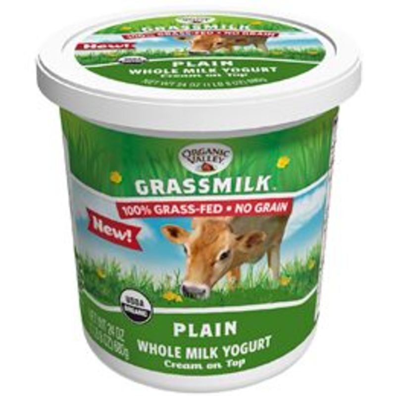 The Organic Valley 100% Grass-Fed Whole Milk Yogurt, Plain product image