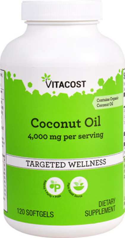 The Vitacost Coconut Oil -- 4000 mg per serving - 120 Softgels product image