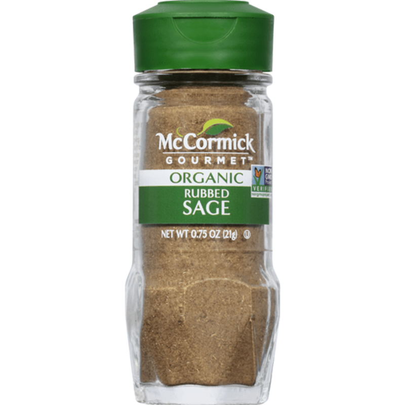 The McCormick Gourmet Organic Rubbed Sage, 0.75 oz product image