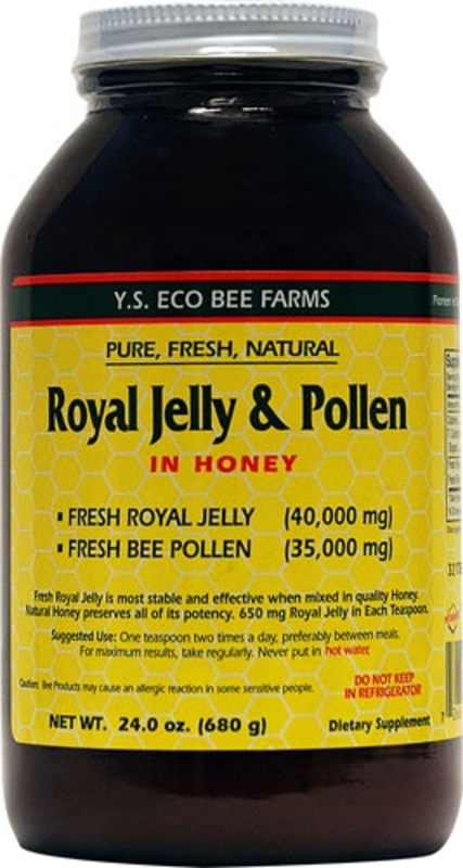 The YS Eco Bee Farms Royal Jelly Plus Bee Pollen -- 650 mg - 24 oz product image