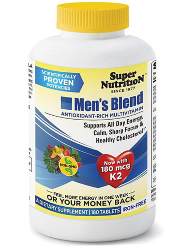 The Super Nutrition Men's Blend Antioxidant Rich Multi-Vitamin Iron Free -- 180 Tablets product image
