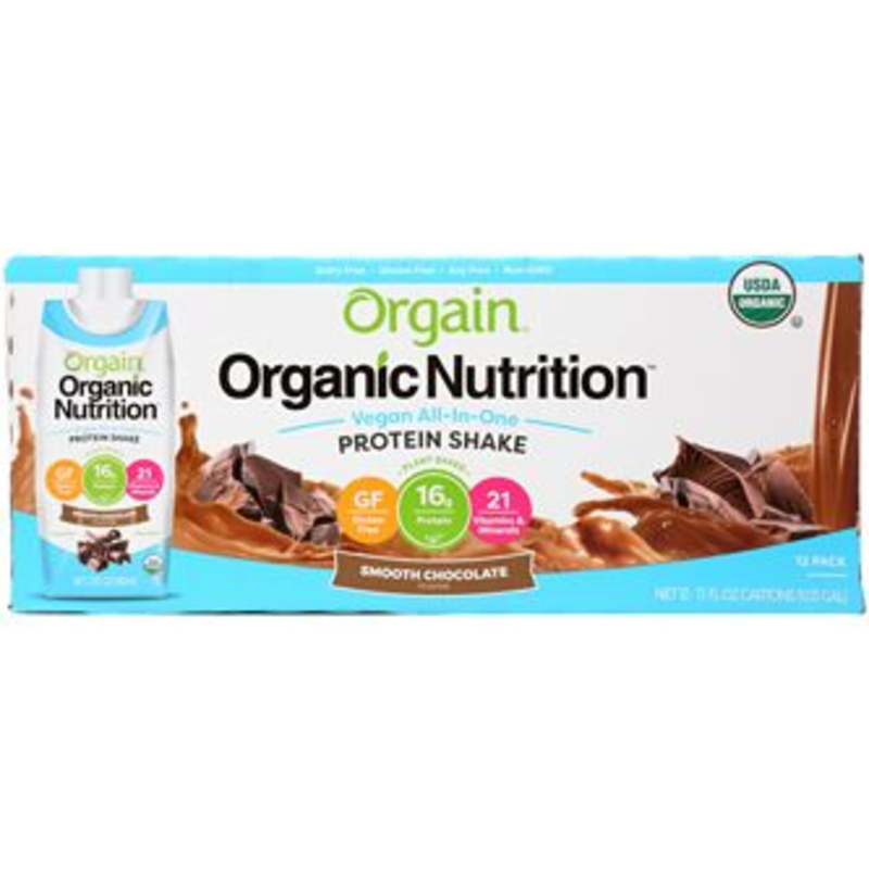 The Orgain Organic Vegan Nutritional Shake, Smooth Chocolate, Cartons product image