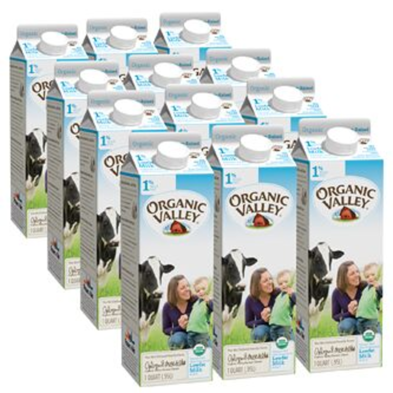 The Organic Valley 1% Lowfat Milk, Cartons product image