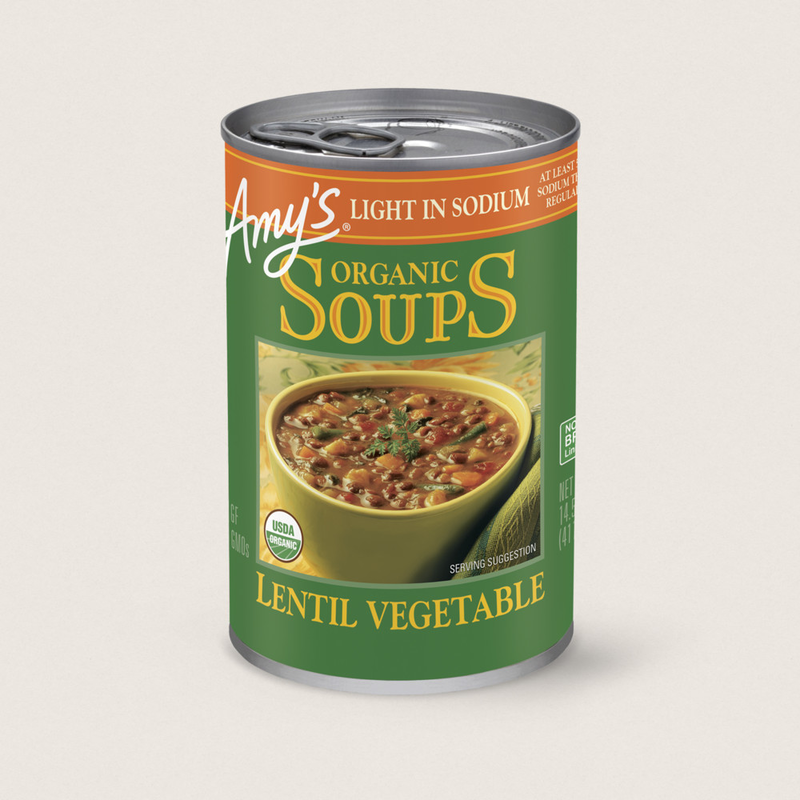 The ORGANIC LENTIL VEGETABLE SOUP, LIGHT IN SODIUM product image