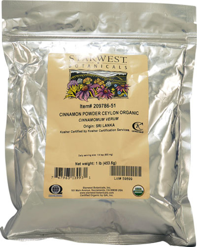 The Starwest Botanicals Organic Cinnamon Powder Ceylon -- 1 lb product image