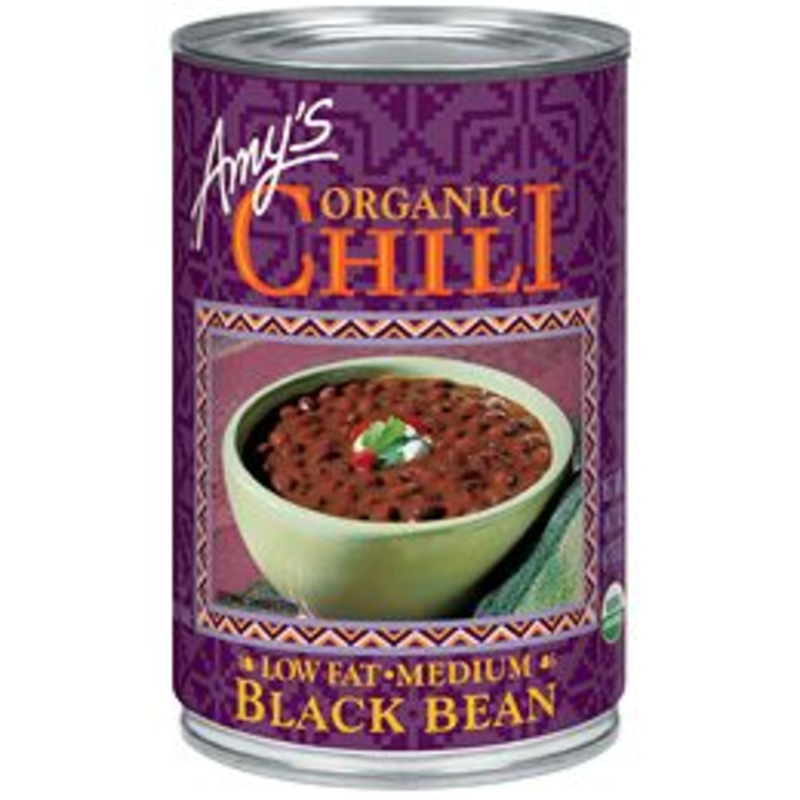The Amy's Organic Low-Fat Chili, Black Bean Medium product image