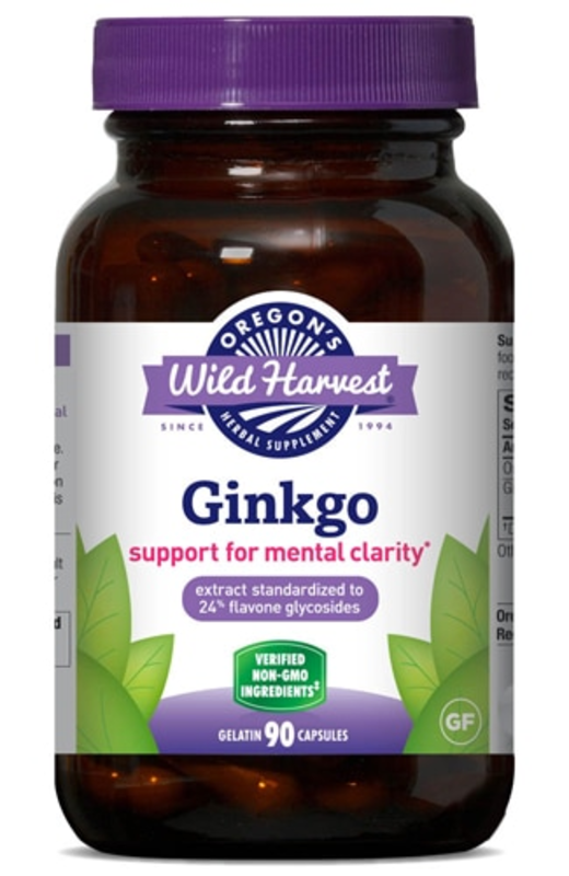The Oregon's Wild Harvest Ginkgo Herbal Supplement -- 90 Vegetarian Capsules product image