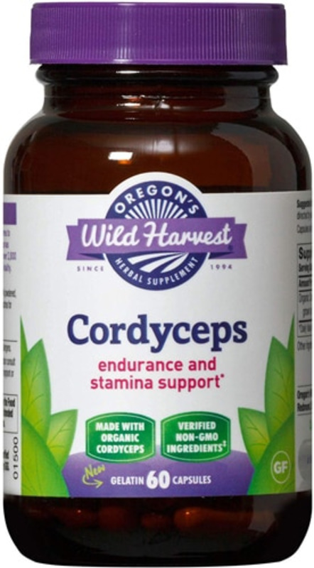 The Oregon's Wild Harvest Organic Cordyceps -- 60 Gelatin Capsules product image