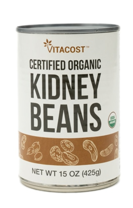 The Vitacost Certified Organic Kidney Beans - Non-GMO and Gluten Free -- 15 oz (425 g) product image