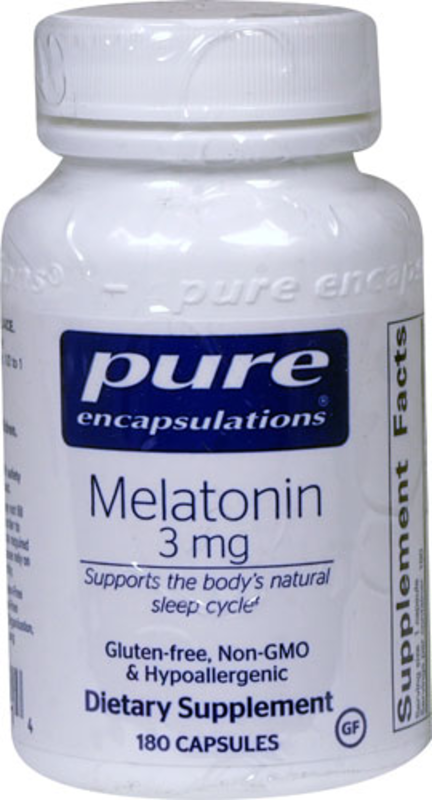 The Pure Encapsulations Melatonin -- 3 mg - 180 Capsules product image